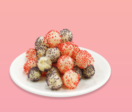 Freeze dried raspberry candy