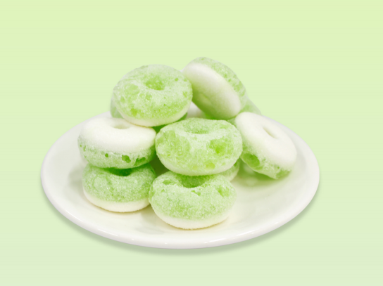 freeze dried circle candy