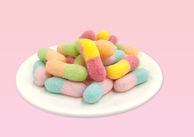 Freeze dried acid caterpillar sugar